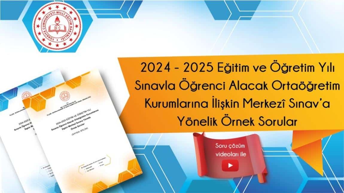 LGS KAPSAMINDA MERKEZİ SINAVA YÖNELİK ÖRNEK SORULAR